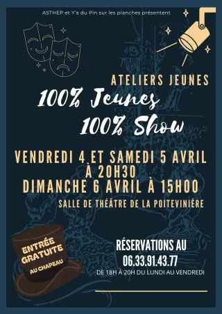 Affiche de la pièce 100% jeunes, 100% show