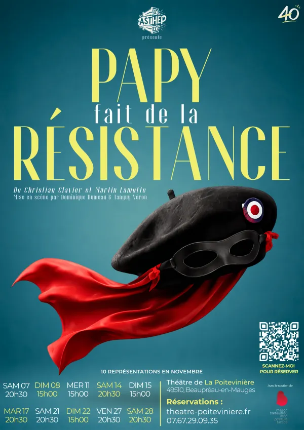 Affiche du spectacle "Papy fait de la résistance"