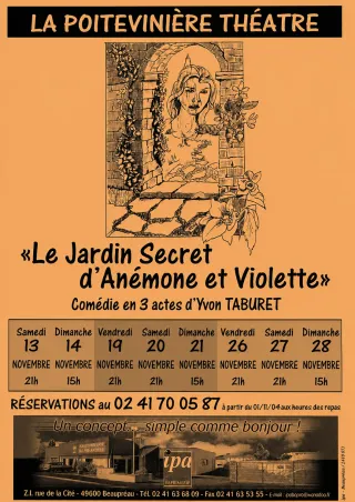 Affiche de la pièce Le jardin secret d'Anémone et Violette